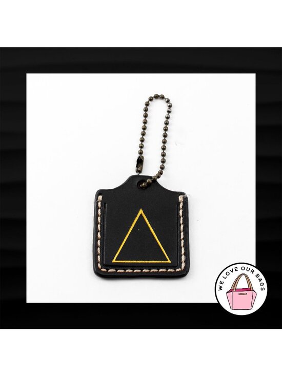 Kelsi Dagger Handbags - KELSI DAGGER BLACK LEATHER GOLD BRASS BALL CHAIN KEY FOB BAG CHARM KEYCHAIN TAG